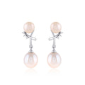 Timeless Elegance: Sterling Silver Pearl Drop Earrings