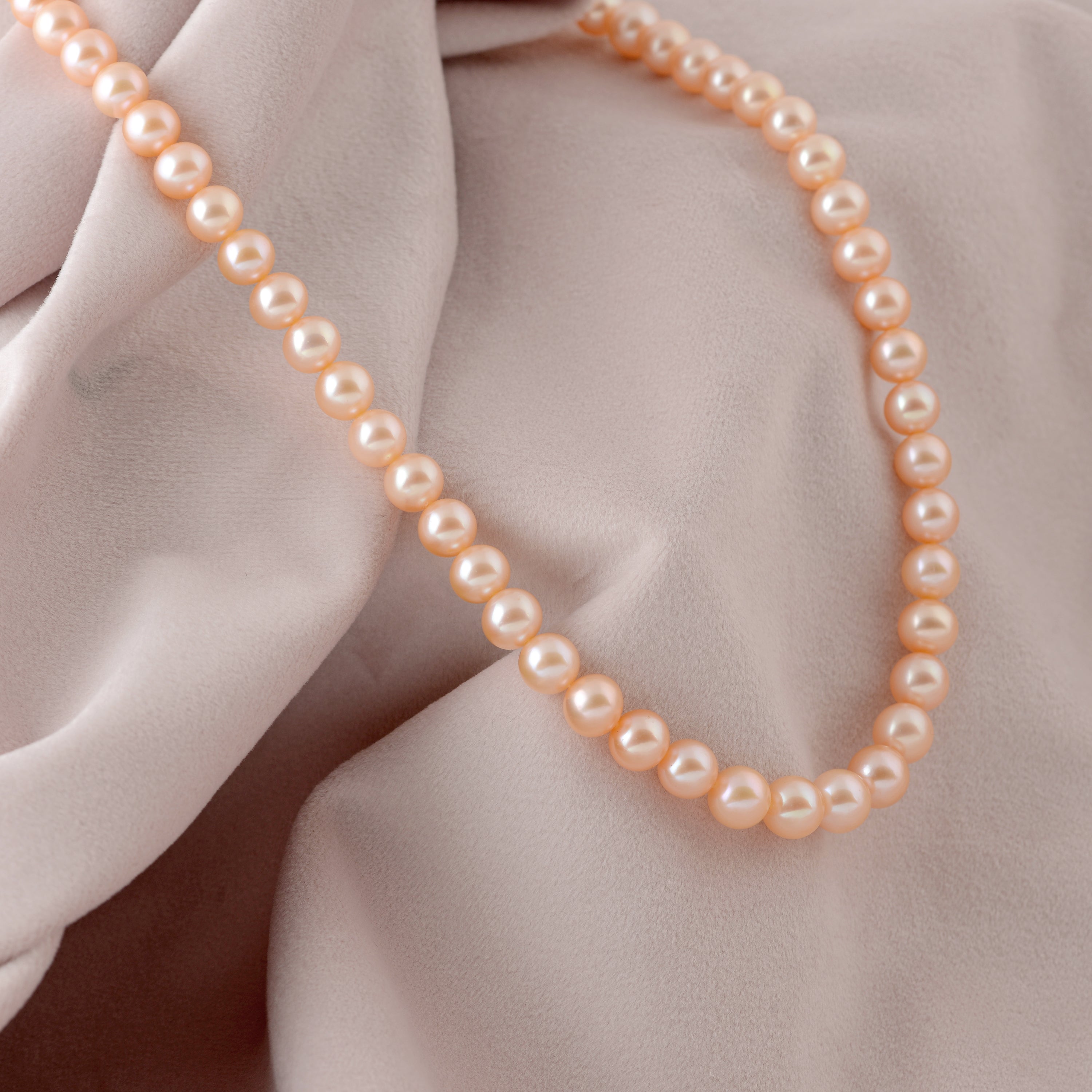 Splendid Pink Freshwater Pearl Necklace - Krishna Jewellers Pearls and Gems
