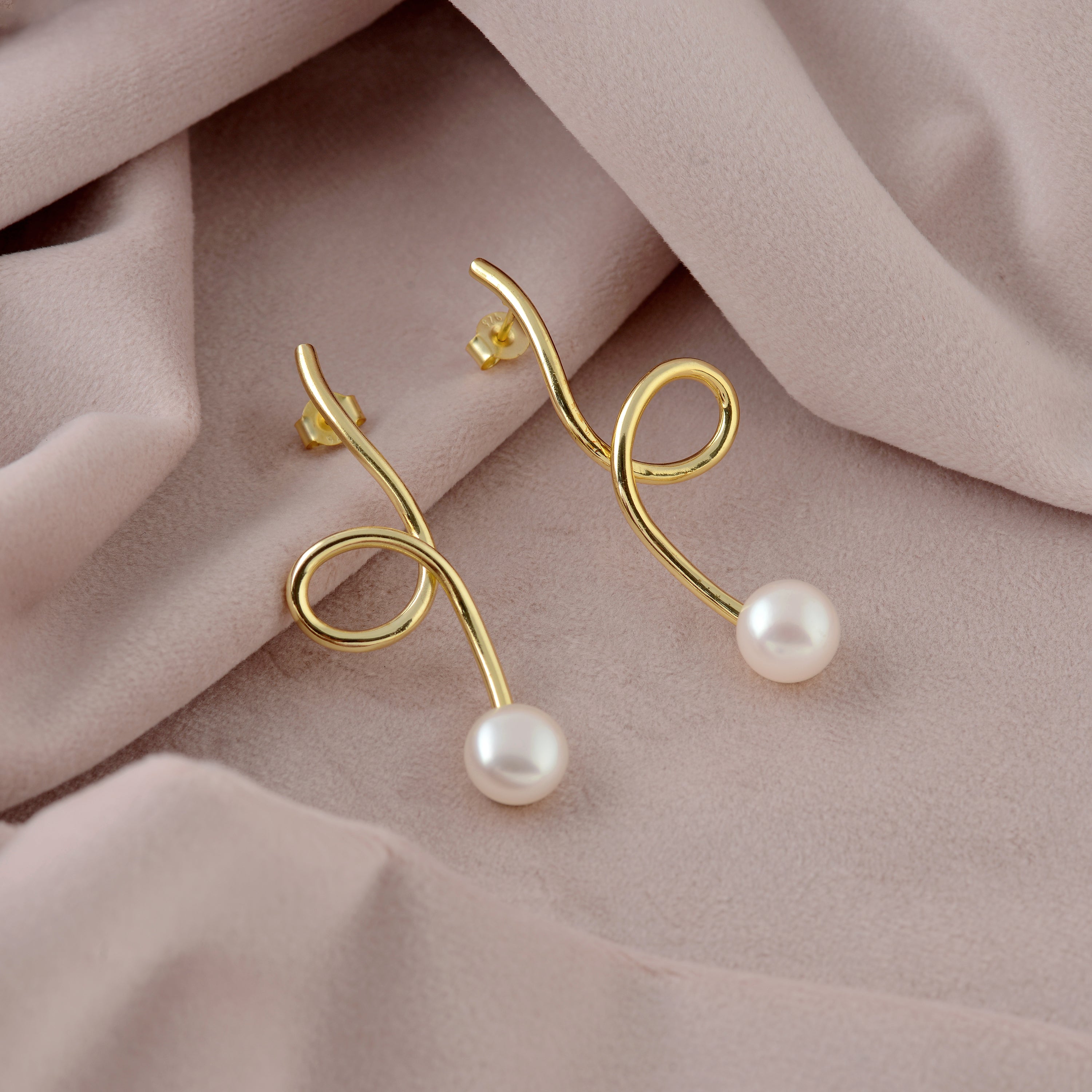 White Freshwater Pearl Thread Earrings - Krishna Jewellers Pearls and Gems