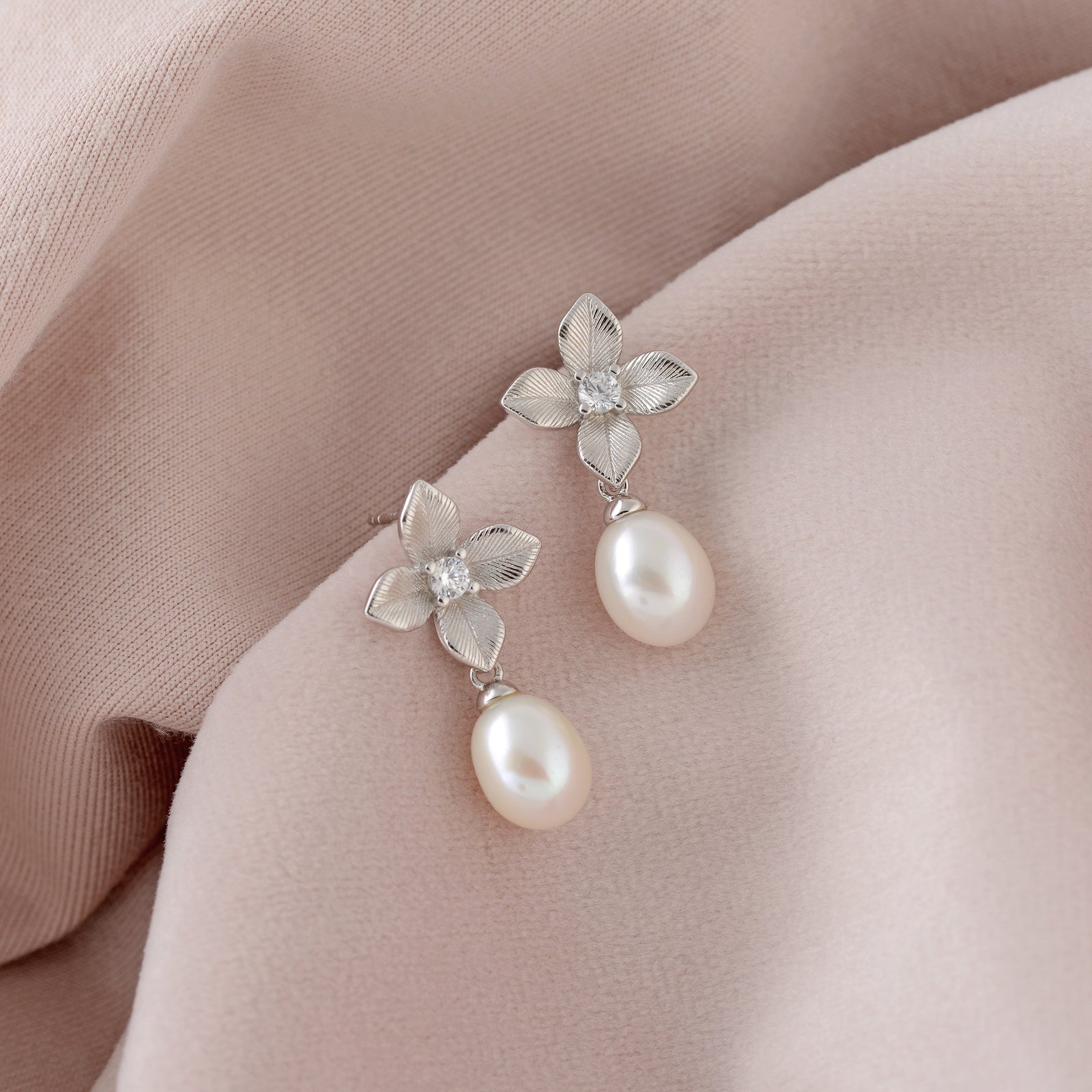 Blossom Pearl Earrings - Krishna Jewellers Pearls and Gems
