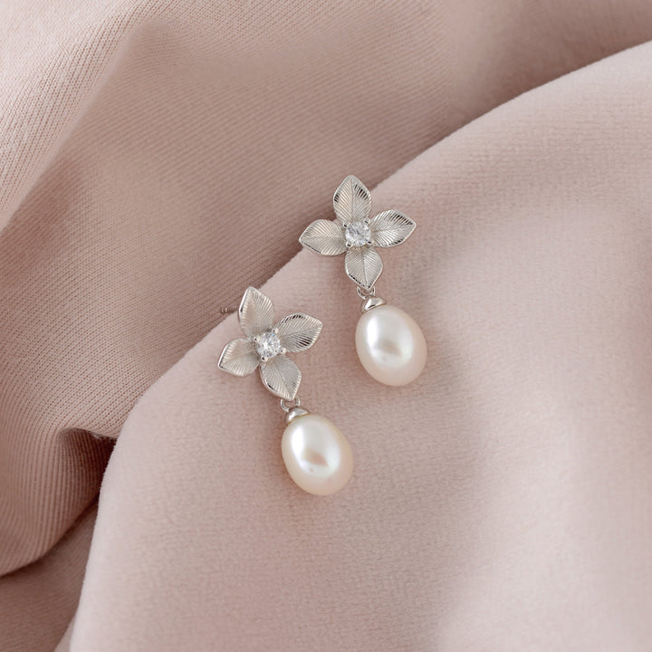 Blossom Pearl Earrings - Krishna Jewellers Pearls and Gems