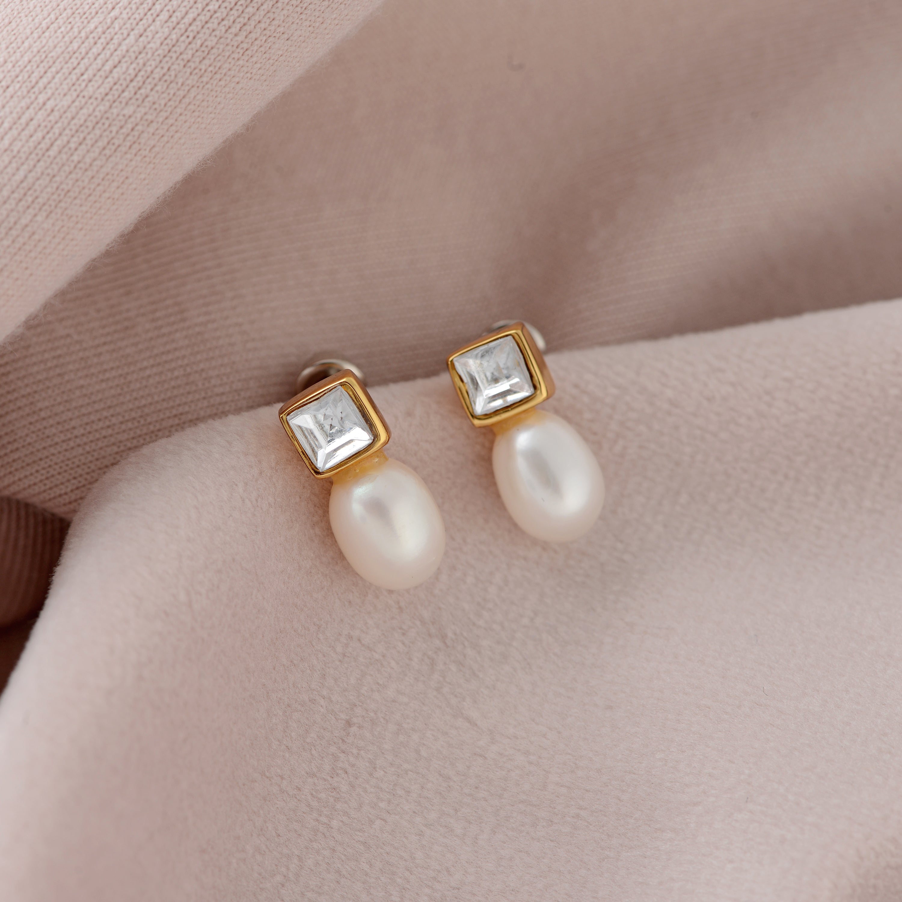 Timeless Fresh Water Pearl Drop Earrings - Krishna Jewellers Pearls and Gems