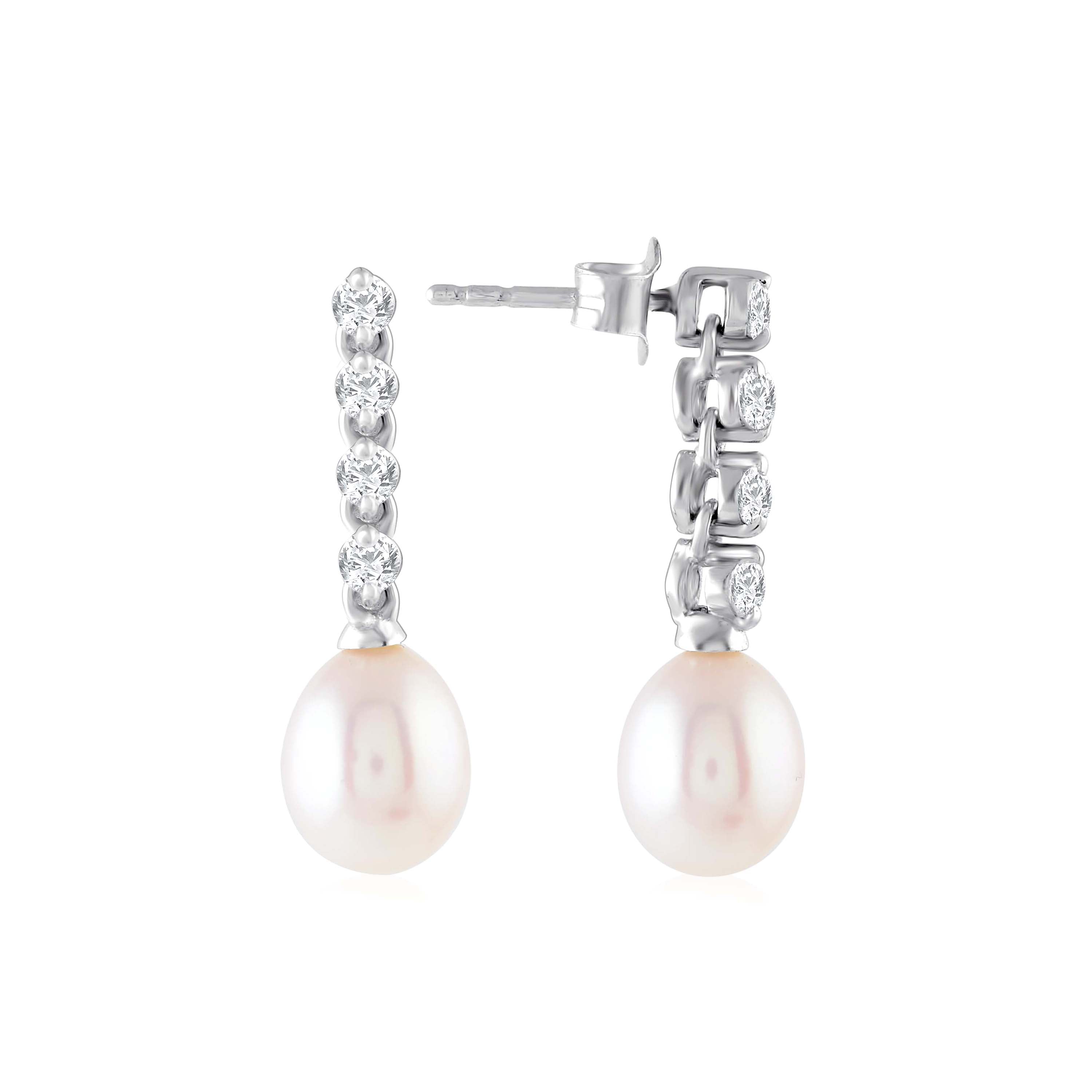 Elegant Dangler Pearl Earrings - Krishna Jewellers Pearls and Gems