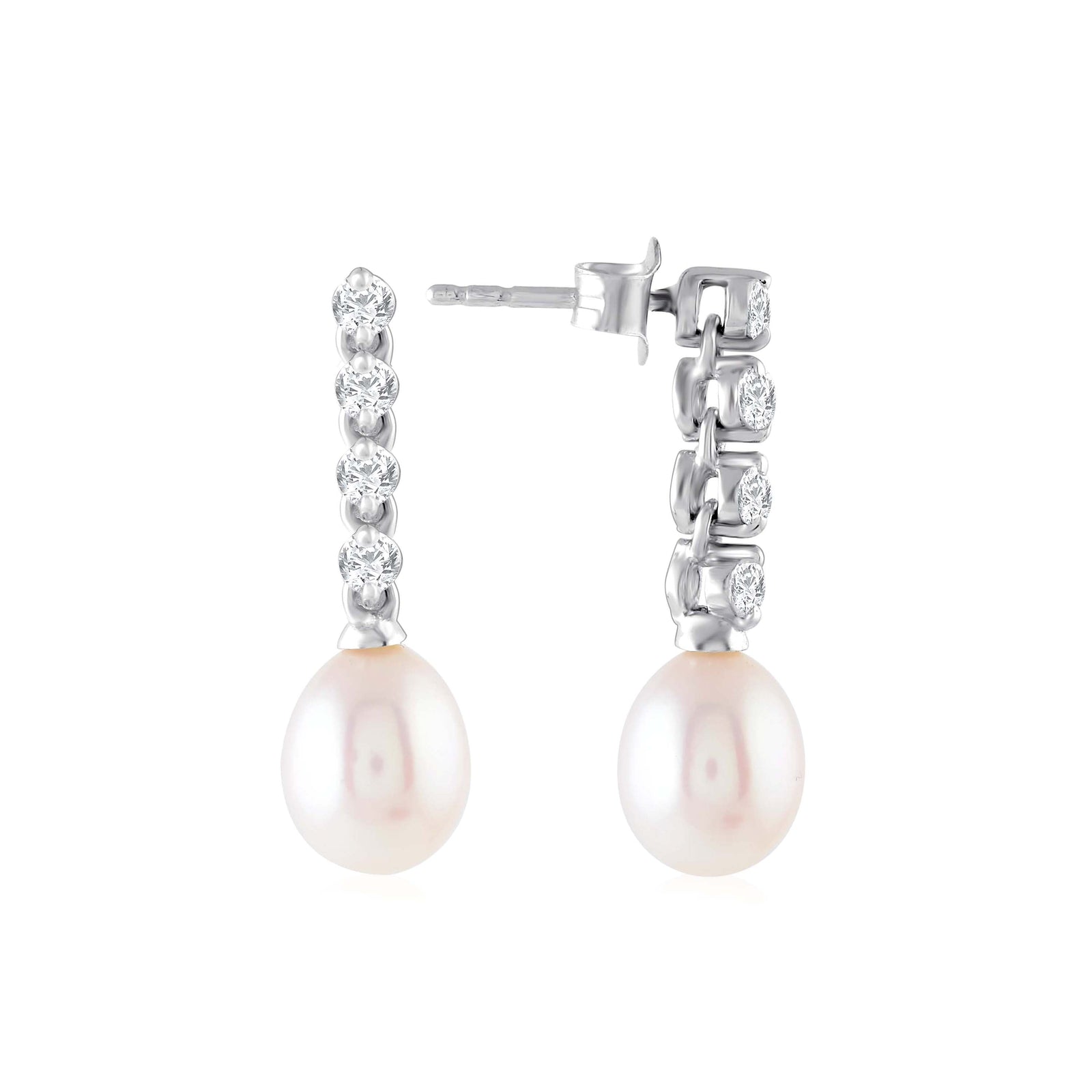 Elegant Dangler Pearl Earrings - Krishna Jewellers Pearls and Gems