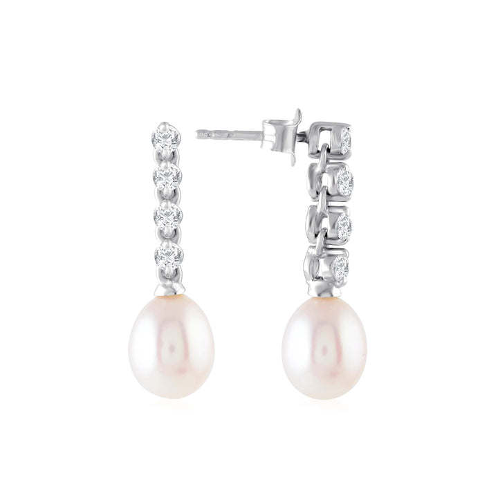 Elegant Dangler Pearl Earrings - Krishna Jewellers Pearls and Gems
