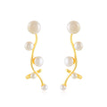 Gold-plated Modern Pearl Earring