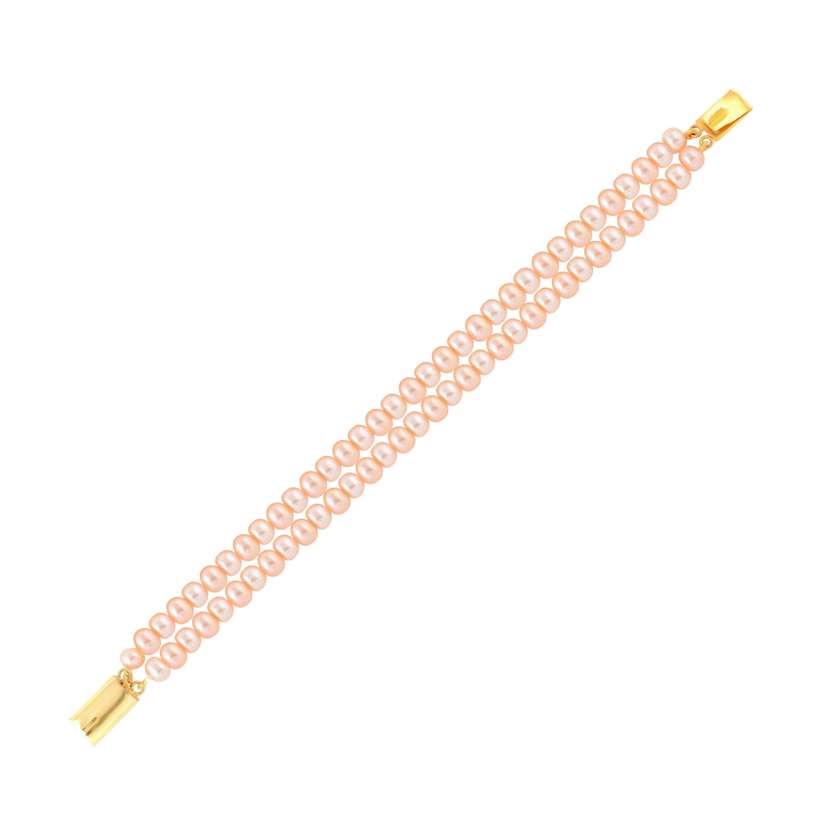 Blush Double strand Pink Freshwater Pearl Bracelet - Krishna Jewellers Pearls and Gems