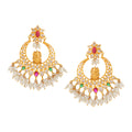 Captivating  Gold Pearl Chandbali Tops