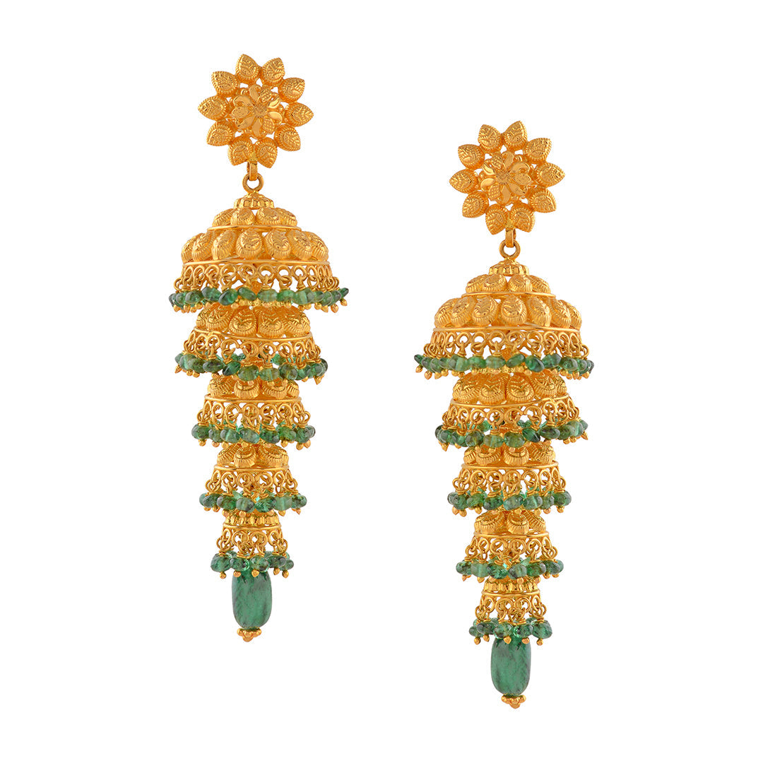 Multi Jhumka Gold Pearl Tops - Krishna Jewellers Pearls and Gems