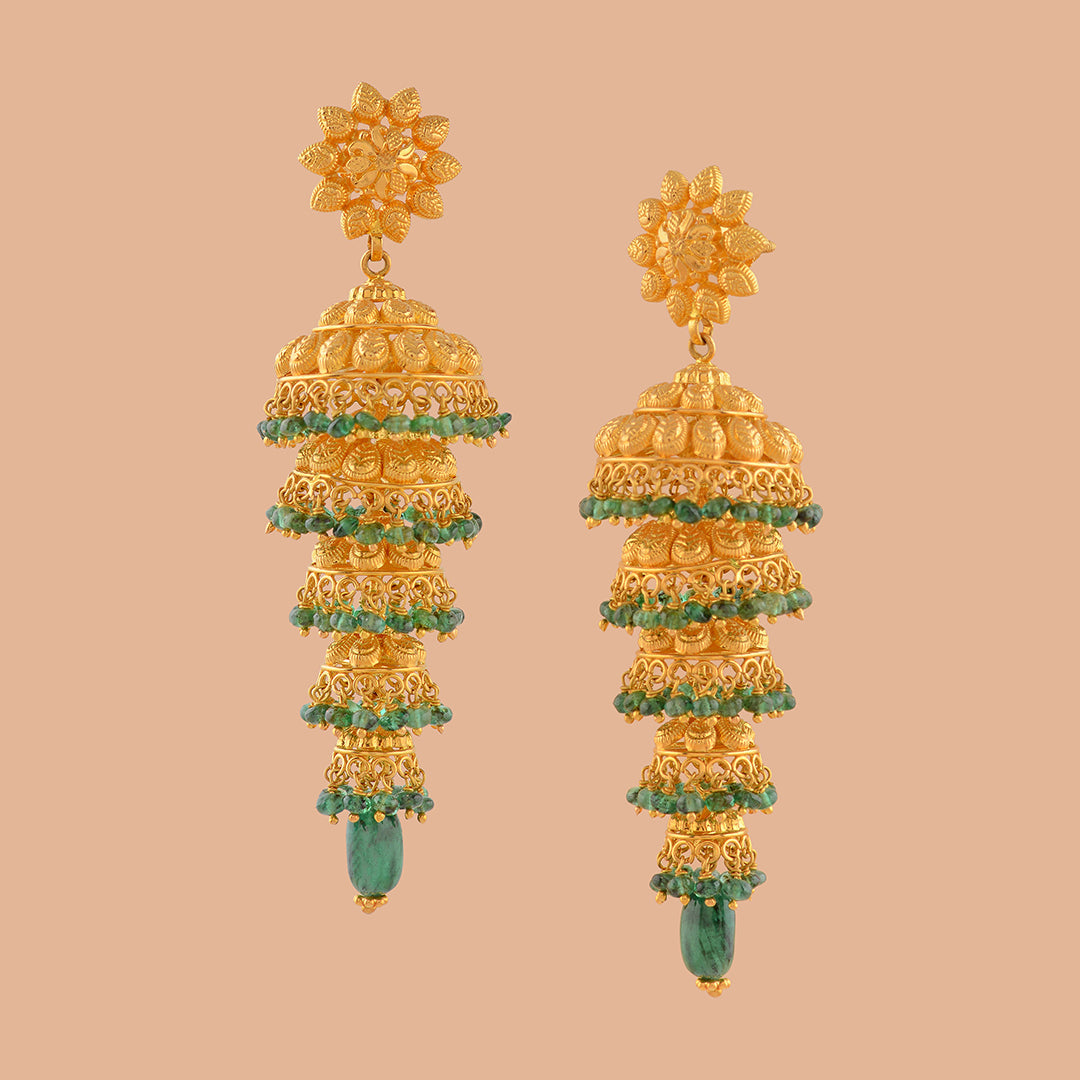 Multi Jhumka Gold Pearl Tops - Krishna Jewellers Pearls and Gems