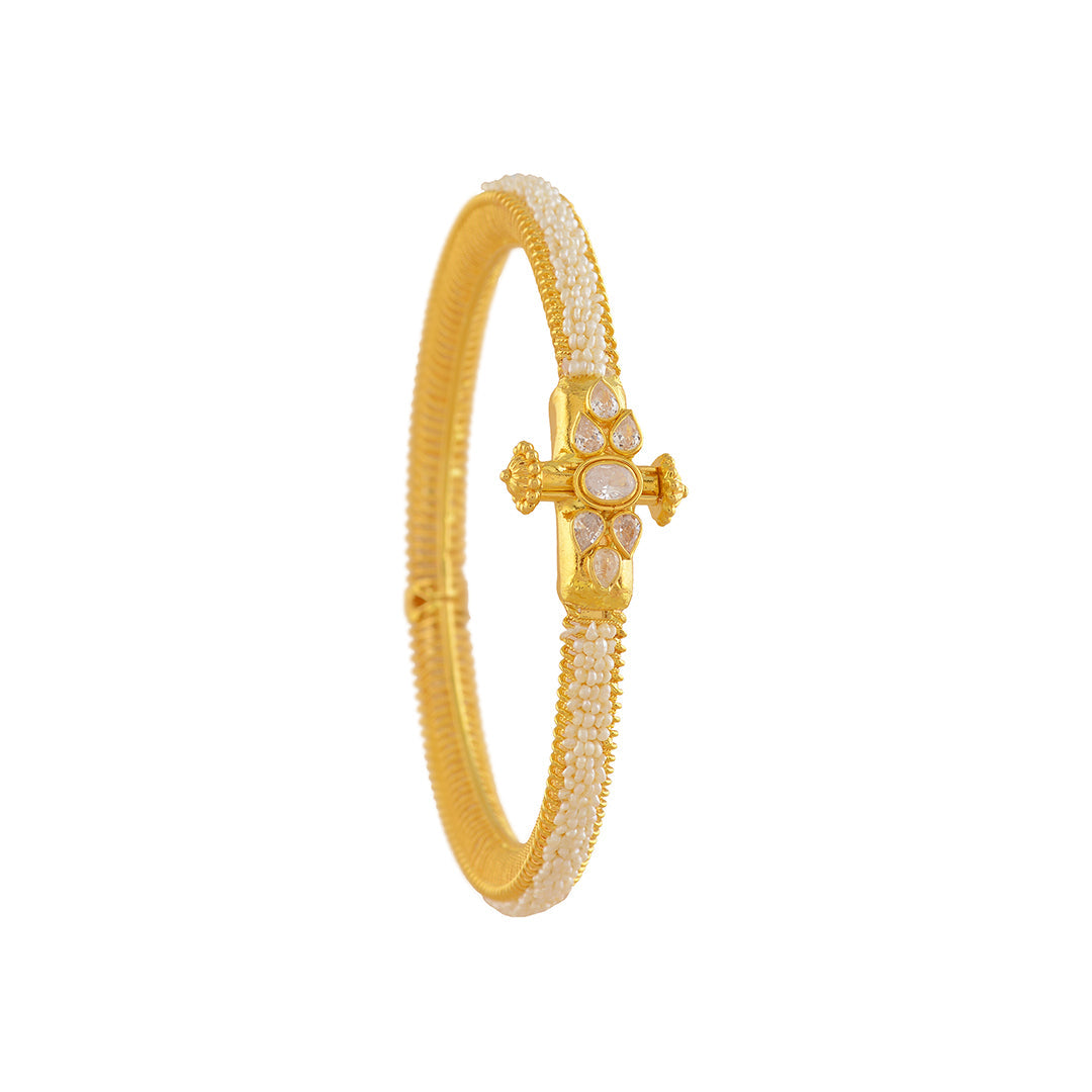 Beautiful Gold Pearl Bangles - Krishna Jewellers Pearls and Gems