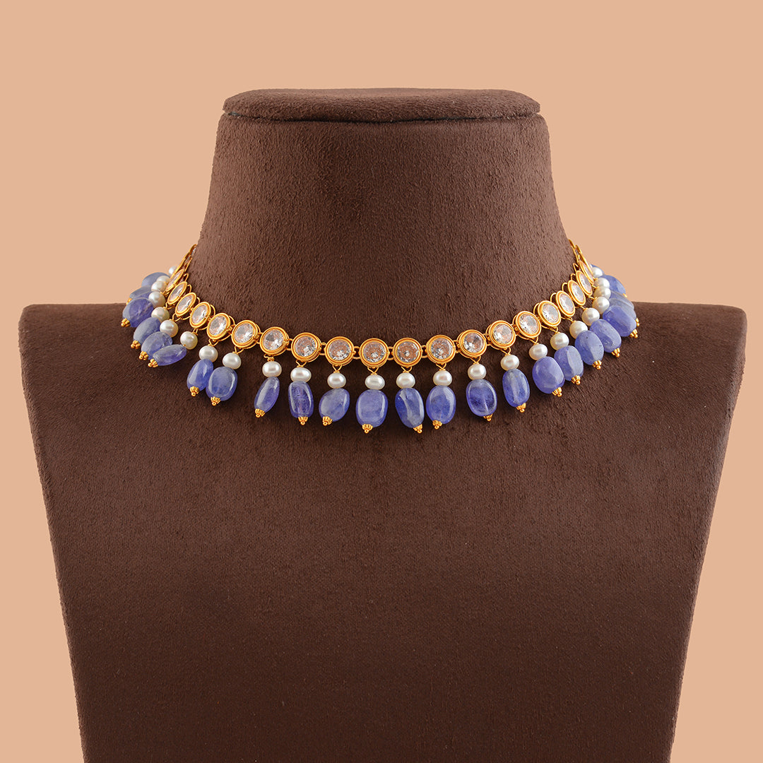Beauteous Gold Pearl Necklace - Krishna Jewellers Pearls and Gems