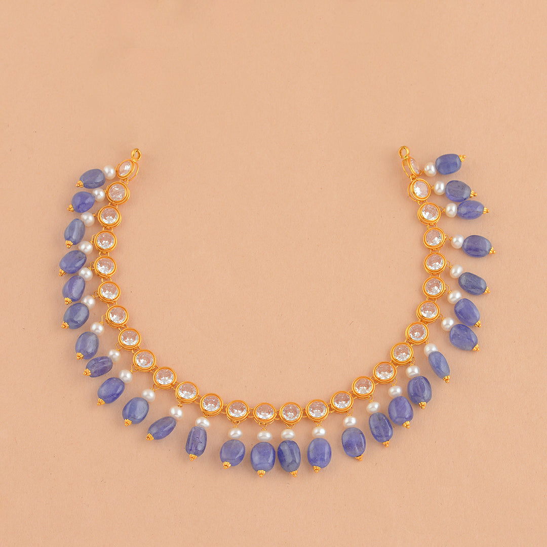 Beauteous Gold Pearl Necklace - Krishna Jewellers Pearls and Gems