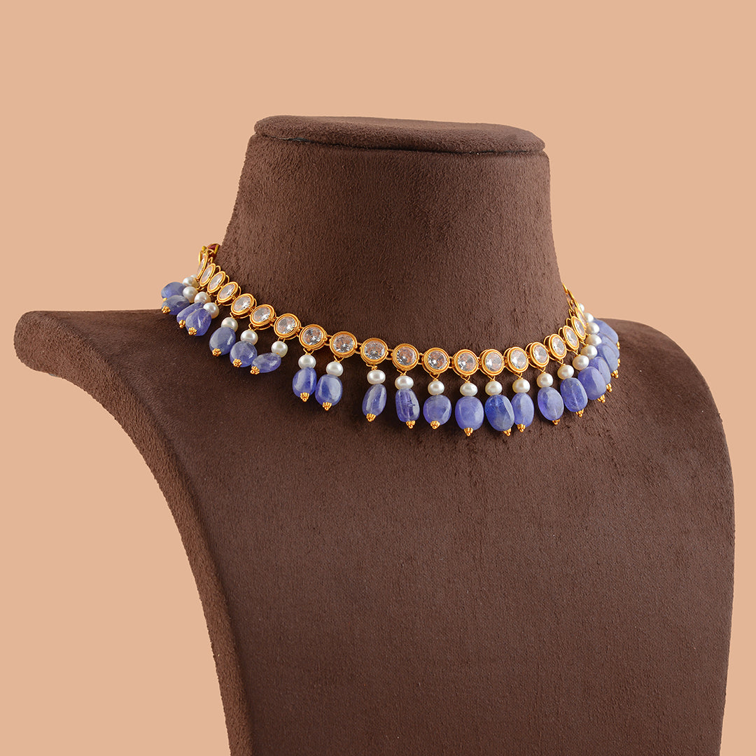 Beauteous Gold Pearl Necklace - Krishna Jewellers Pearls and Gems