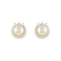 Crown Pearl Studs (Freshwater Pearl Stud Earrings)