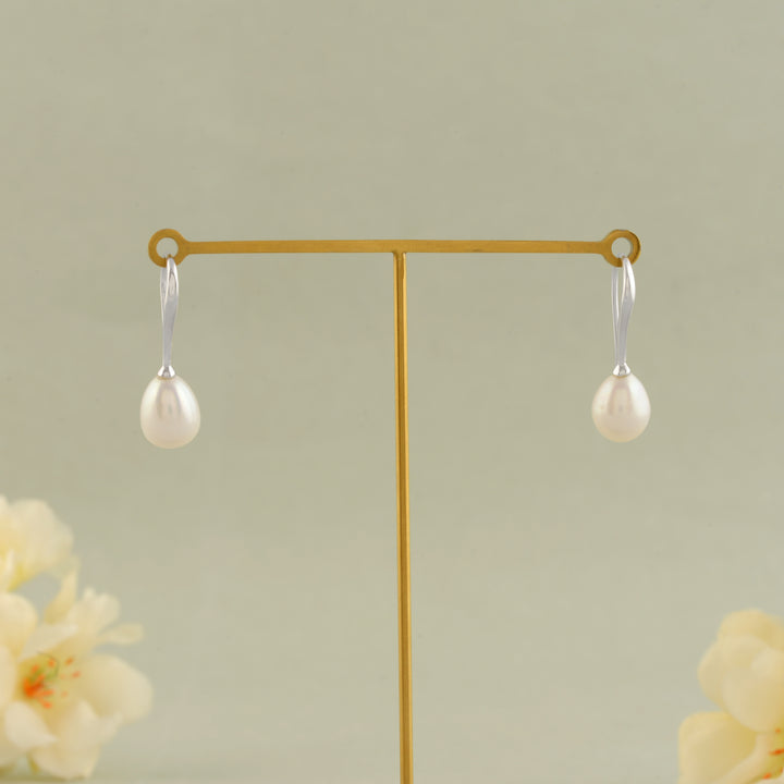 Classic Drop Pearl Earrings (Freshwater Pearl Hanging Earrings)