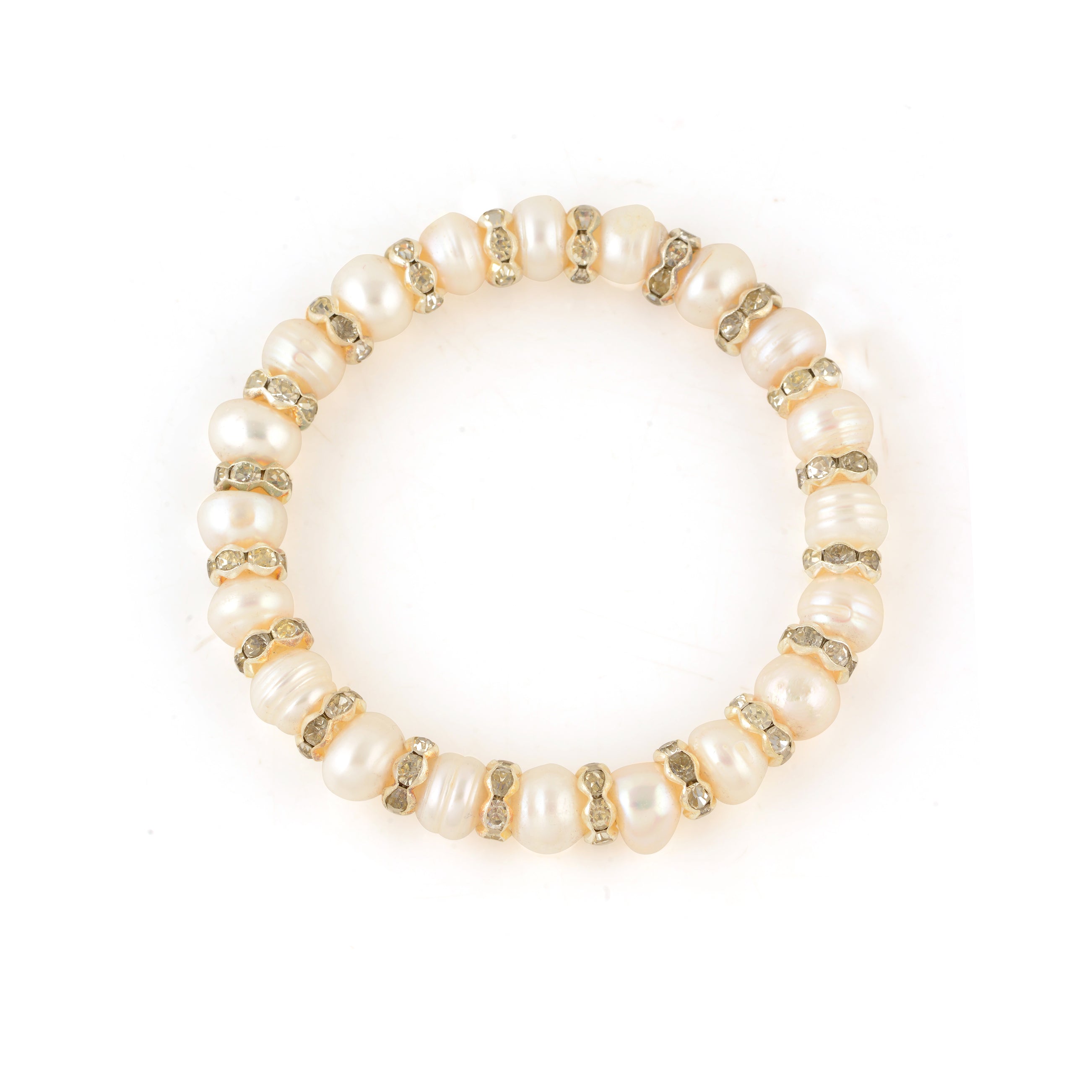 Handcrafted Freshwater Pearl Bracelet with Stone Accents