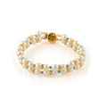 Double Strand Pearl Bracelet with Gold & Colorful Spacers