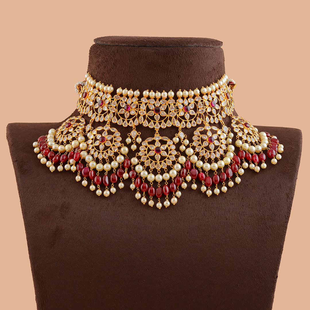 Outlandish Gold Pearl Neclace - Krishna Jewellers Pearls and Gems