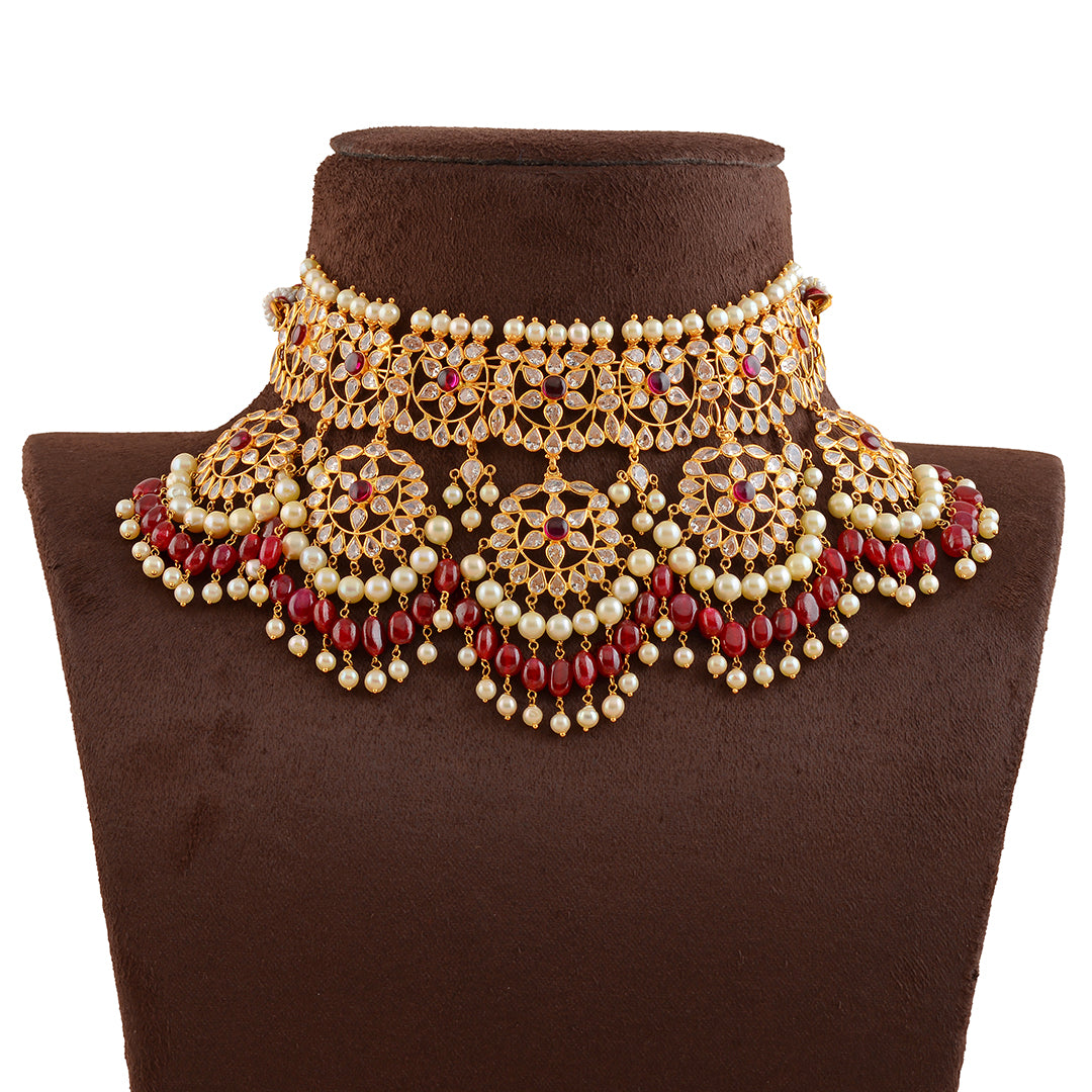 Outlandish Gold Pearl Neclace - Krishna Jewellers Pearls and Gems