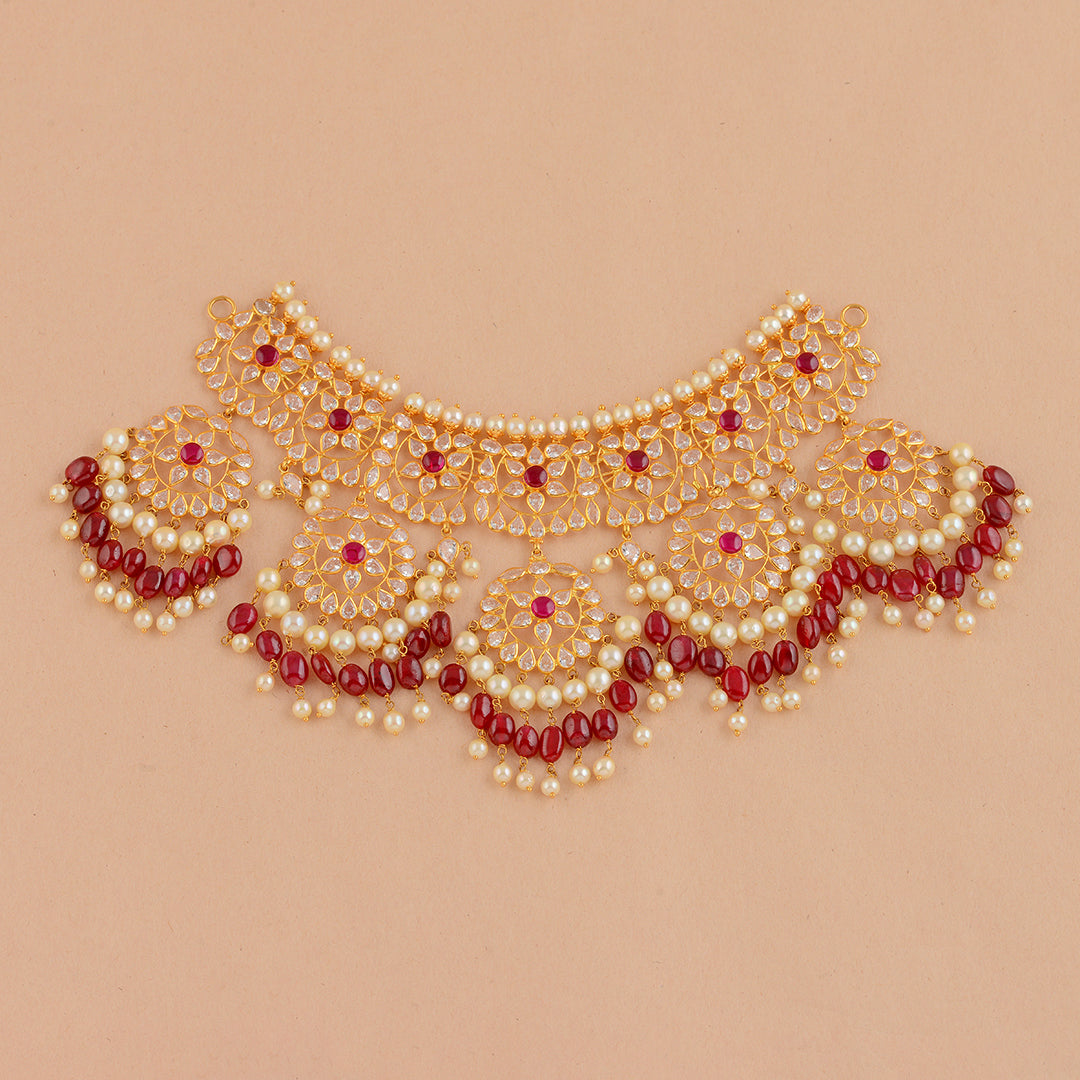 Outlandish Gold Pearl Neclace - Krishna Jewellers Pearls and Gems