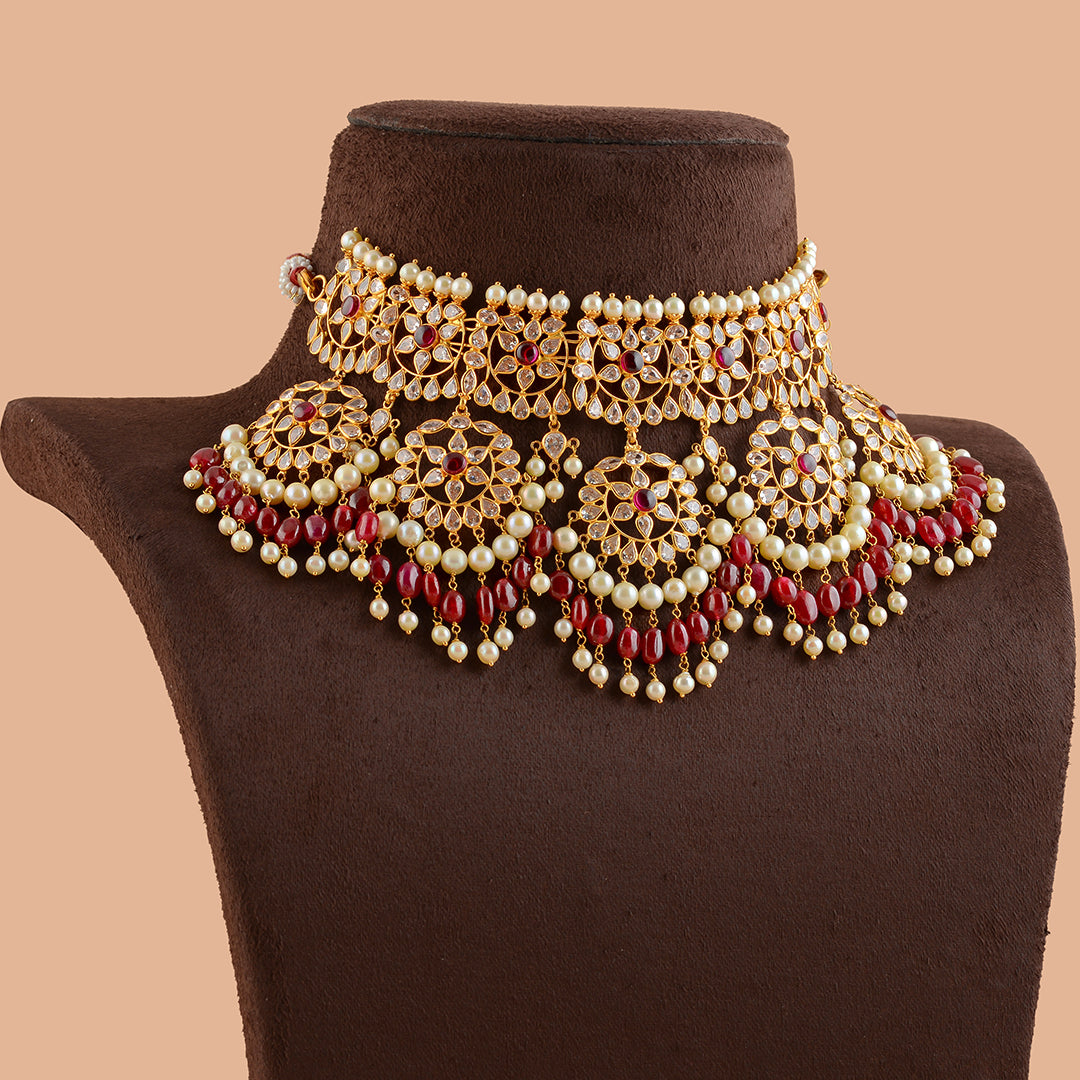Outlandish Gold Pearl Neclace - Krishna Jewellers Pearls and Gems
