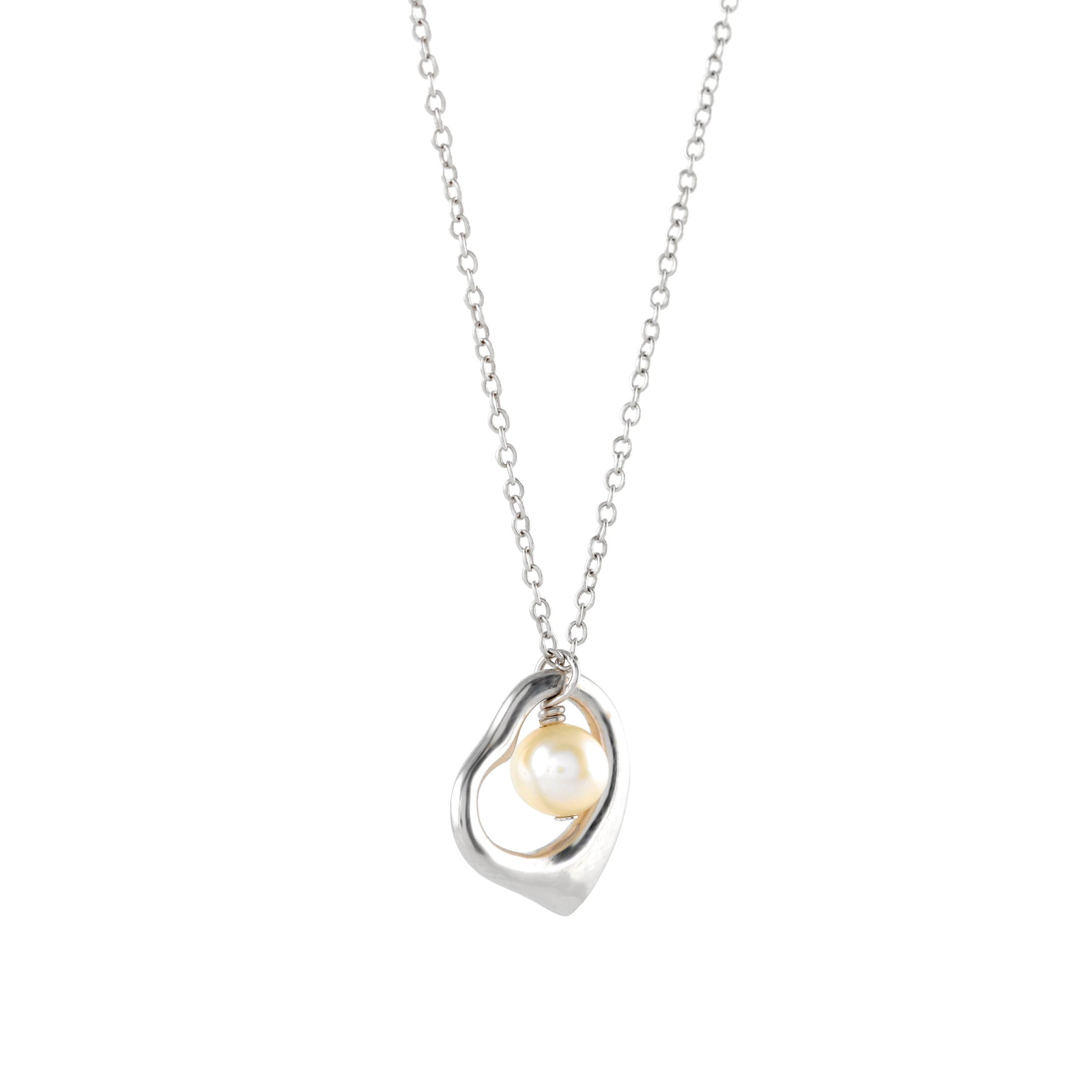Handcrafted 925 Sterling Silver Heart Necklace - Krishna Jewellers Pearls and Gems