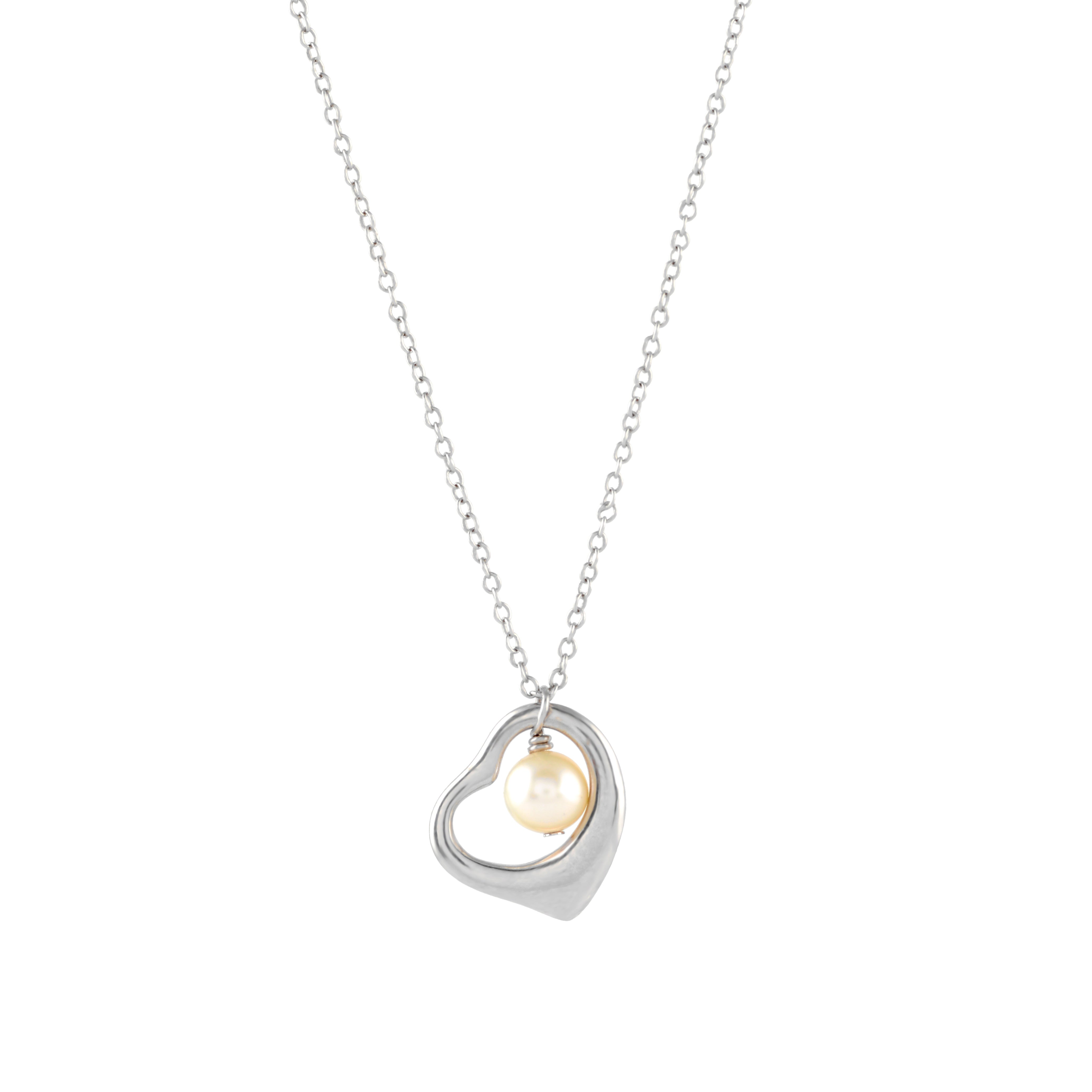 Handcrafted 925 Sterling Silver Heart Necklace - Krishna Jewellers Pearls and Gems