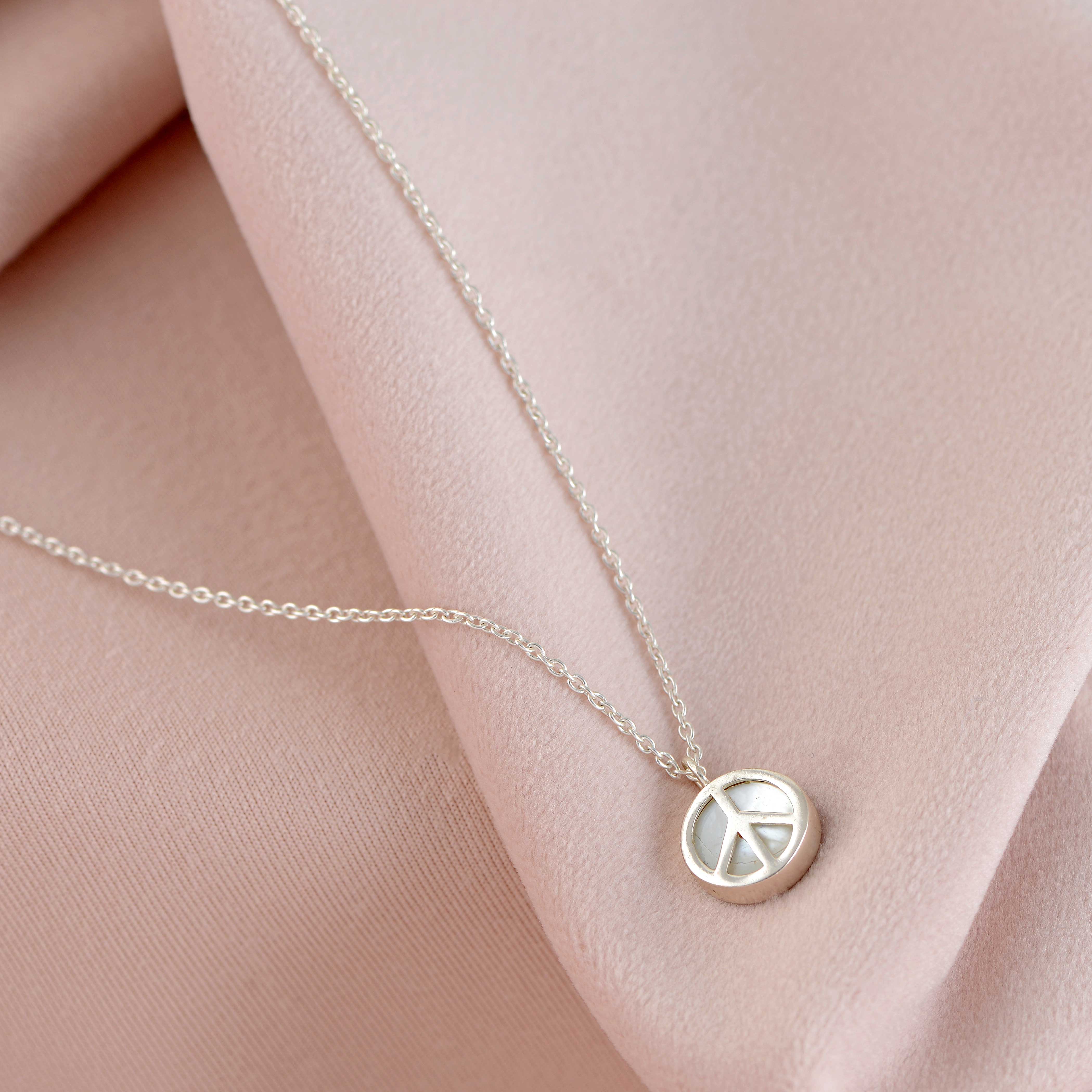 Peace Pendant on a Delicate Chain - Krishna Jewellers Pearls and Gems
