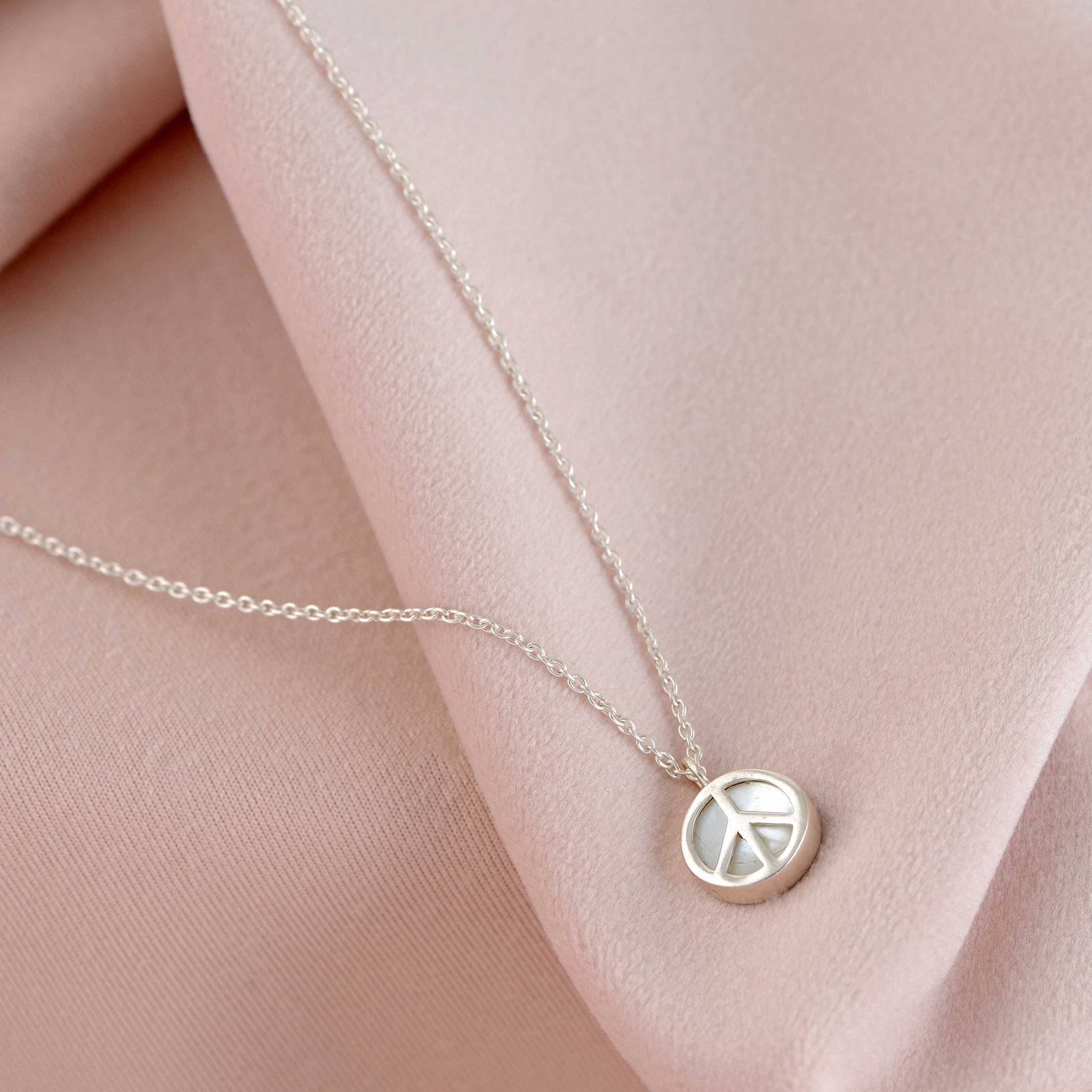 Peace Pendant on a Delicate Chain - Krishna Jewellers Pearls and Gems