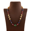 Vogue Multigem Gold Pearl Necklace
