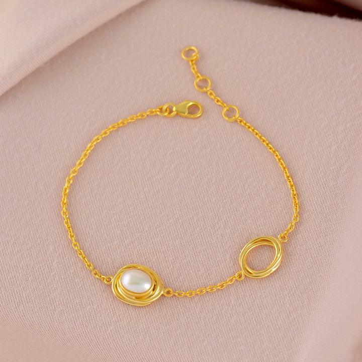 Sterling Silver Dainty Round Pearl Bracelet - Krishna Pearls