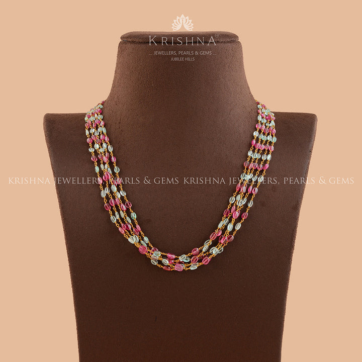 Imperial Emerald Necklace In Gold - Krishna Jewellers Pearls and Gems