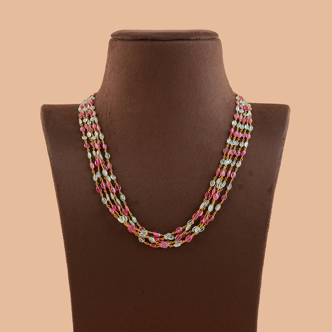 Imperial Emerald Necklace In Gold - Krishna Jewellers Pearls and Gems