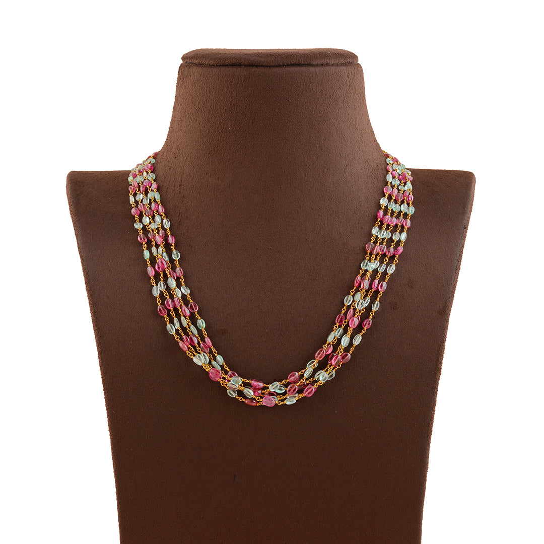 Imperial Emerald Necklace In Gold - Krishna Jewellers Pearls and Gems