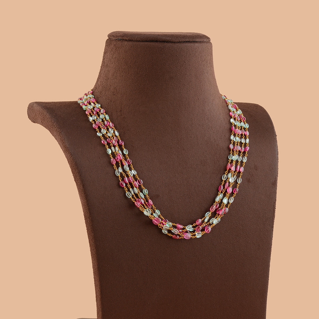 Imperial Emerald Necklace In Gold - Krishna Jewellers Pearls and Gems