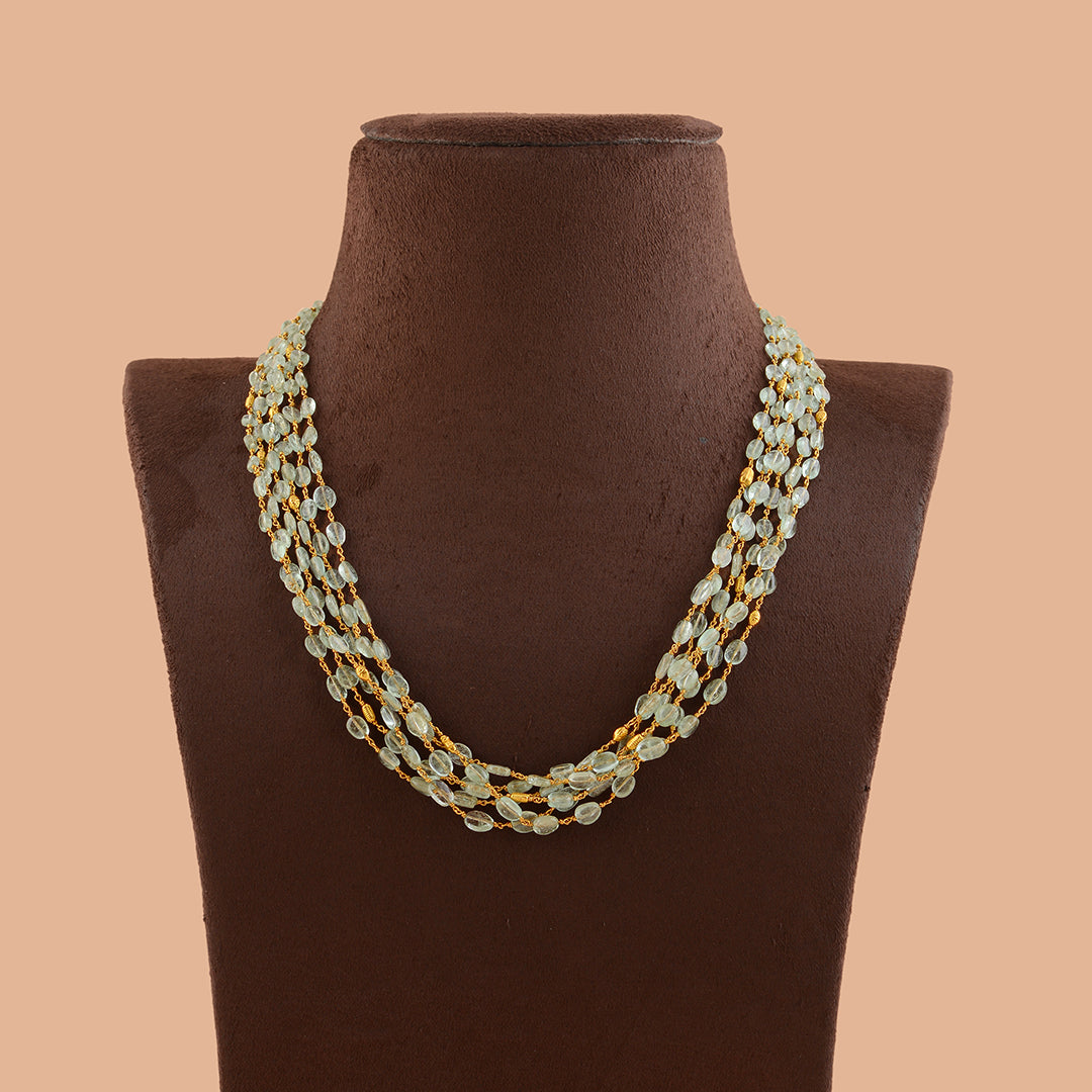 Majestic Emerald Necklace in Gold - Krishna Jewellers Pearls and Gems