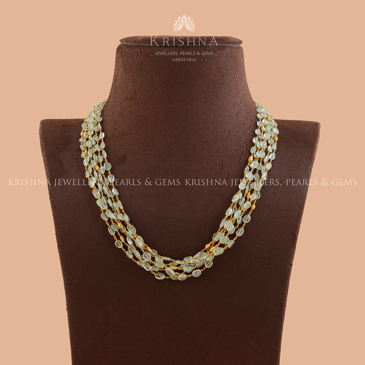 Majestic Emerald Necklace in Gold - Krishna Jewellers Pearls and Gems