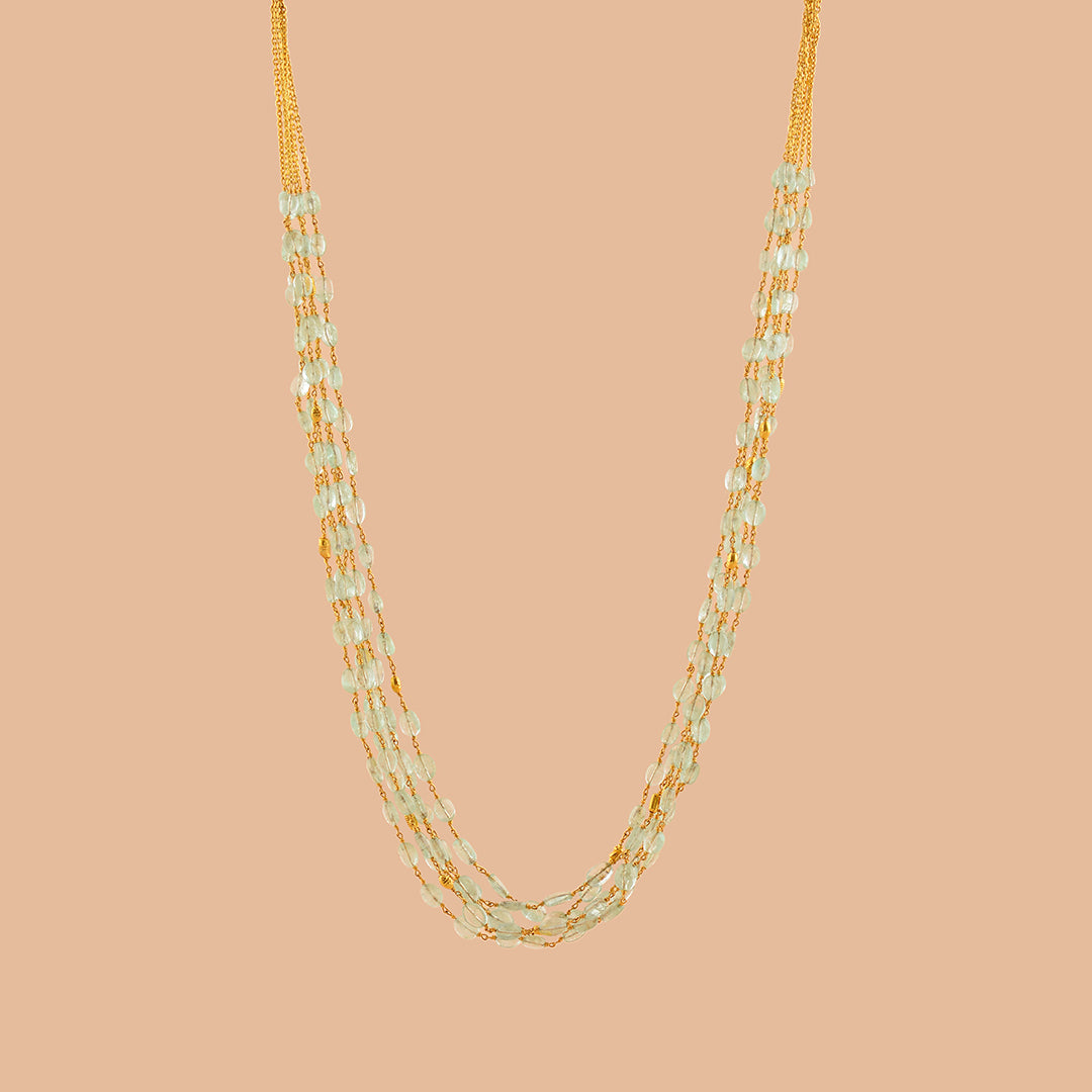 Majestic Emerald Necklace in Gold - Krishna Jewellers Pearls and Gems