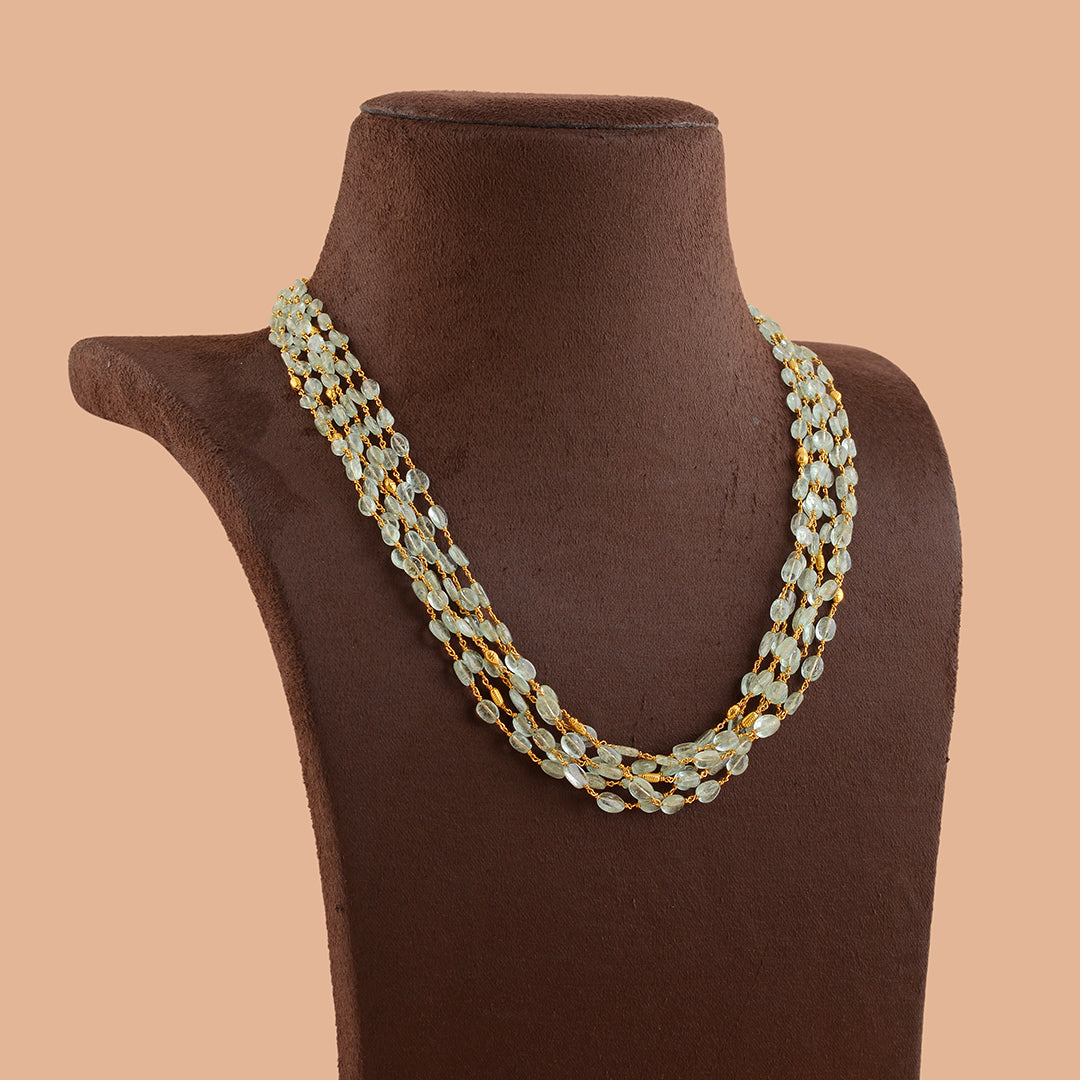 Majestic Emerald Necklace in Gold - Krishna Jewellers Pearls and Gems