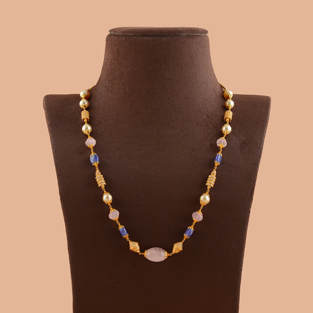 Timeless Elegance: Exquisite Gold  Pearl Necklace - Krishna Jewellers Pearls and Gems