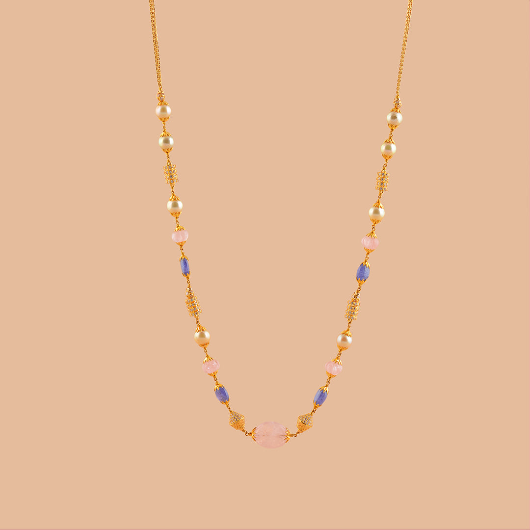 Timeless Elegance: Exquisite Gold  Pearl Necklace - Krishna Jewellers Pearls and Gems