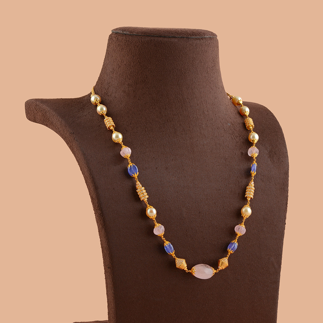 Timeless Elegance: Exquisite Gold  Pearl Necklace - Krishna Jewellers Pearls and Gems