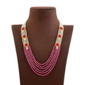 Five Layered MultiShade Gold Pearl Necklace