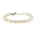 Timeless Silver Pearl Bracelet (Freshwater Pearl Bracelet with Silver Accents)