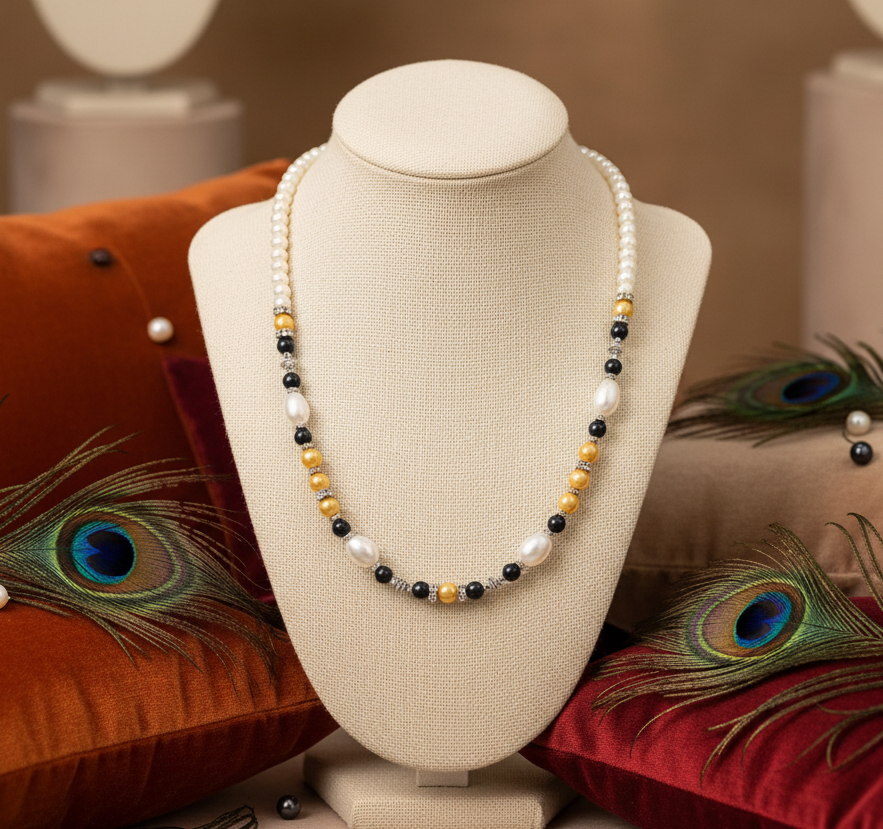 Multicolour pearls necklace