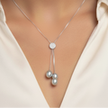 Cultured Freshwater Pearl Tear Drop Pendant Set
