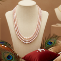 Tri-Color Pearl Necklace with Graduation