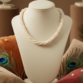 Twisted White Pearl Necklace