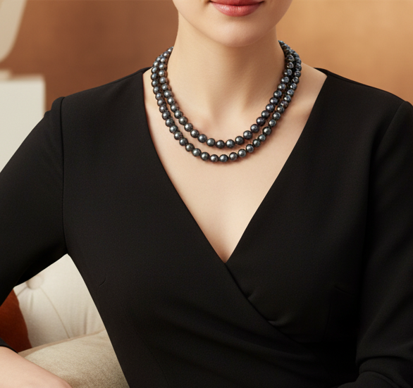 Peacock gray Pearl Necklace